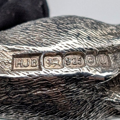 英國純銀微型小牛雕像,140 克,JB Plating Co.